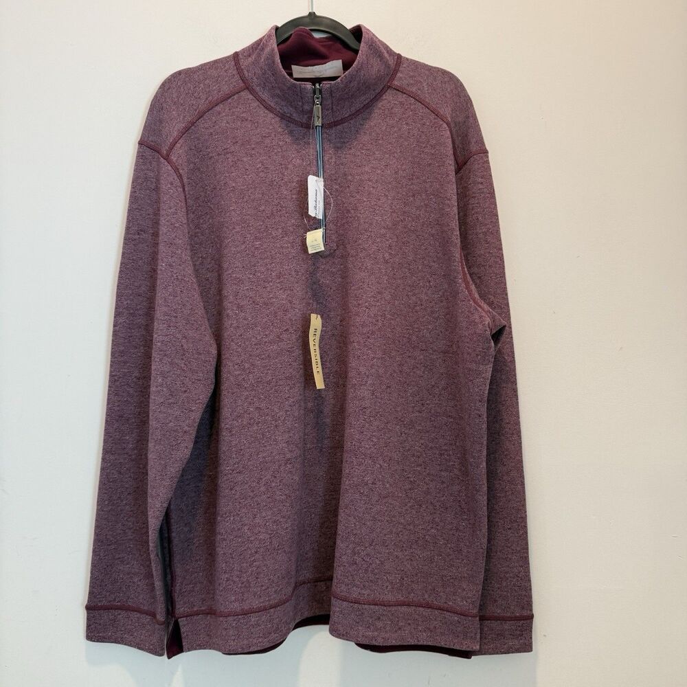 Tommy Bahama Flip Coast Reversible Half-Zip Sweatshirt Size L